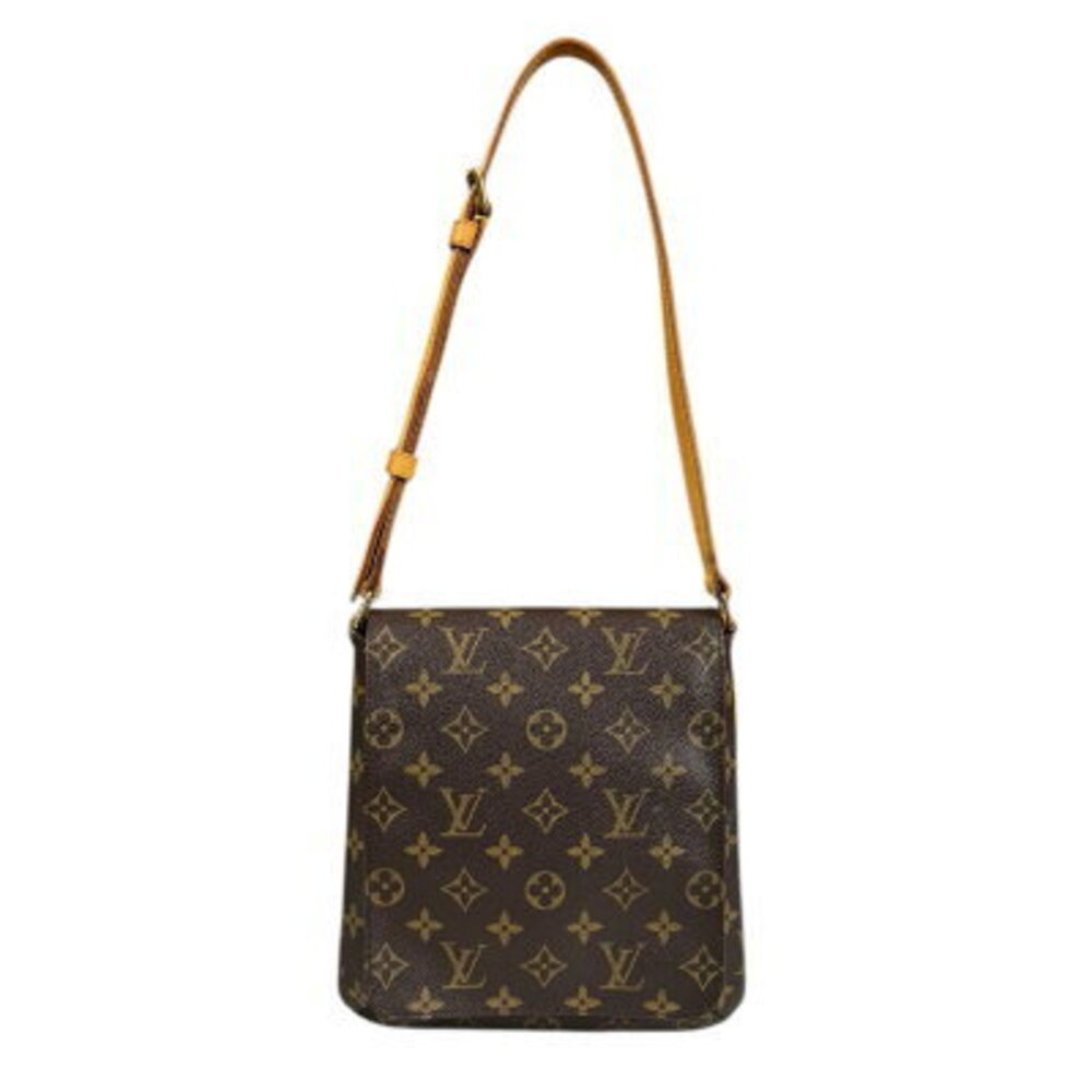 Louis Vuitton Musette Salsa Short Monogram Shoulder Bag Canvas Brown